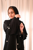 Classic Abaya with Scattered Embroidery