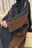 Two-Tone Black & Brown Abaya
