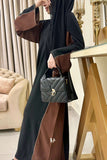 Two-Tone Black & Brown Abaya