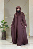 Elegant Mauve Textured Abaya