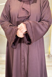 Elegant Mauve Textured Abaya